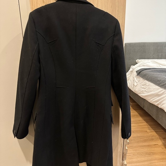 rag & bone | Black, Tailored Fit Wool Coat - Picture 2 of 8